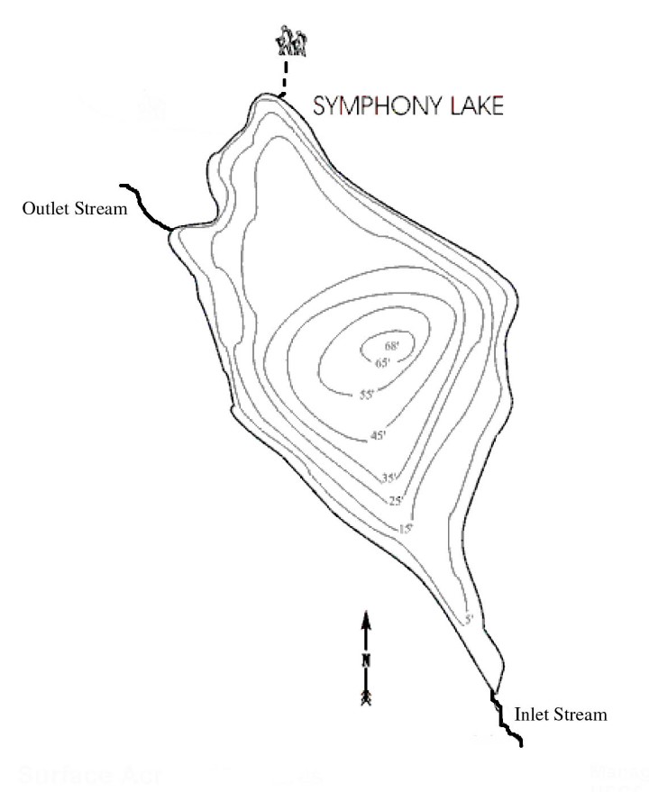 Bathymetric Map of Symphony Lake